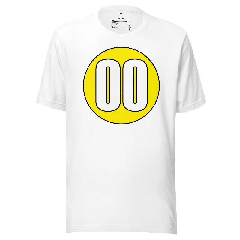 Unisex t-shirt: White on Yellow 00