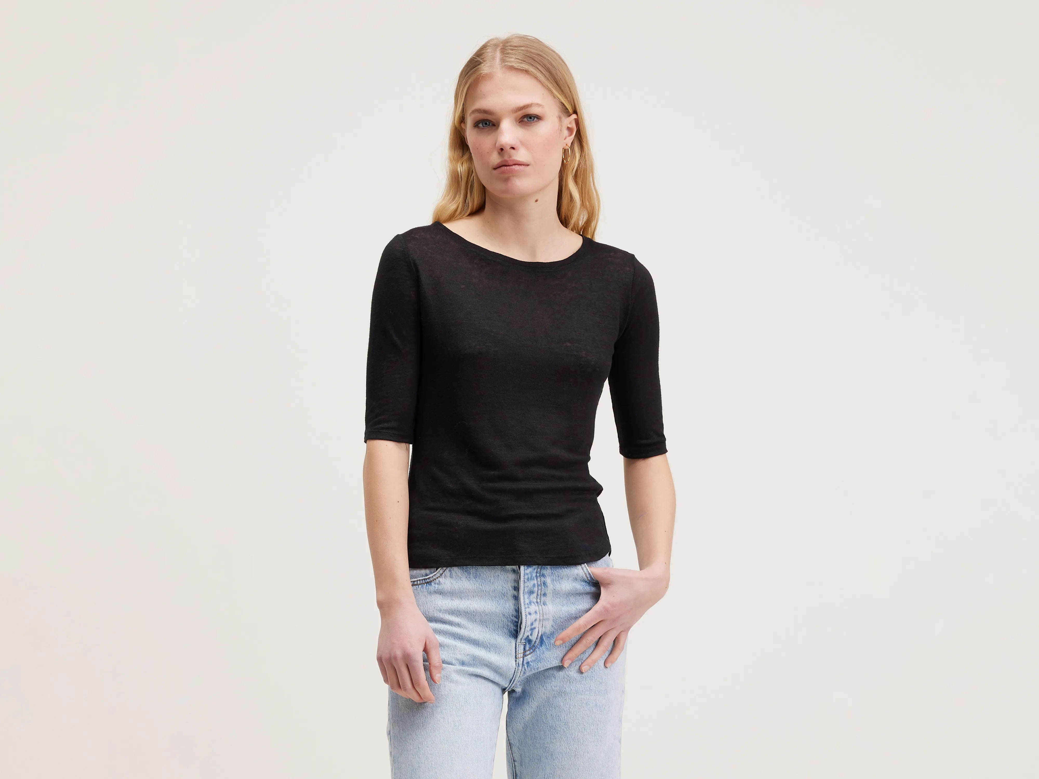 Seas slim t-shirt (242 / W / OFF BLACK)