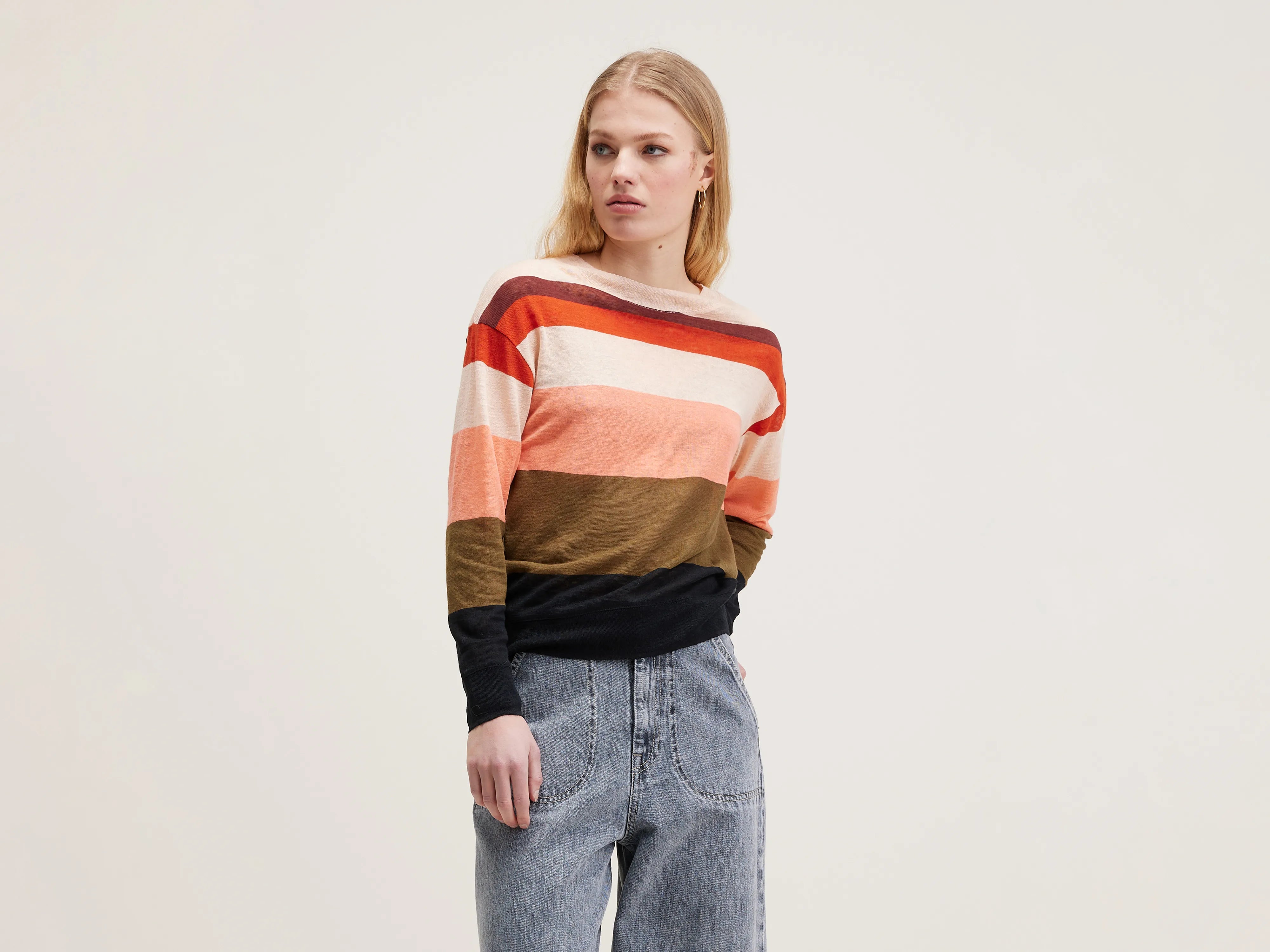 Senia relaxed t-shirt (242 / W / STRIPE B)