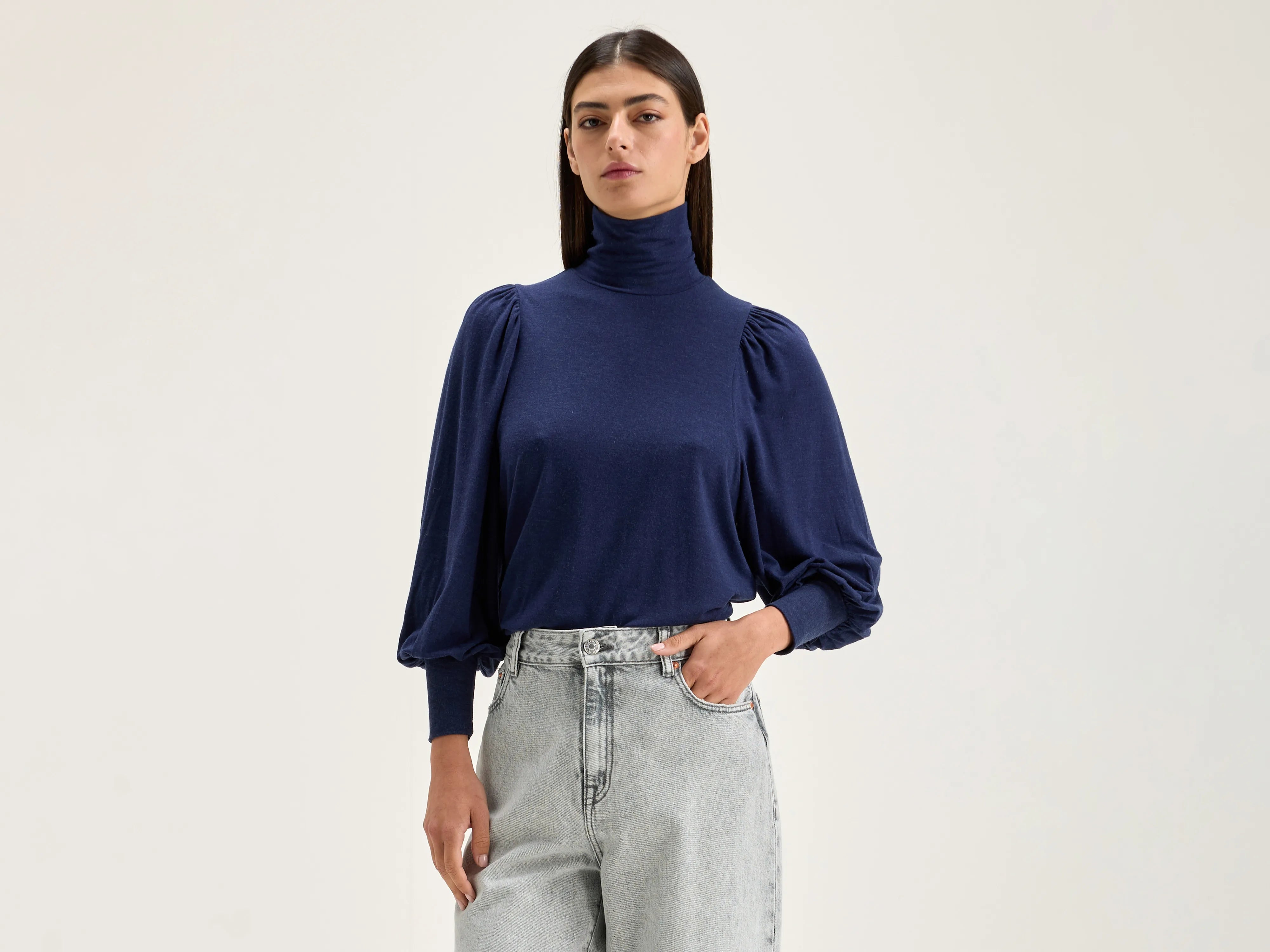 Vazo turtleneck t-shirt (242 / W / NAVAL)