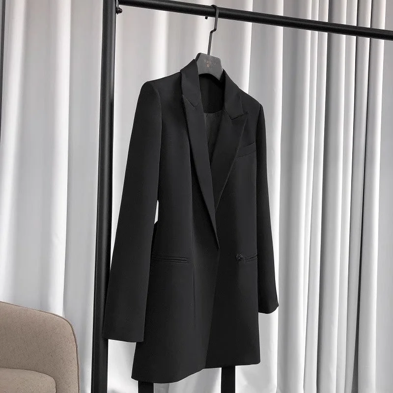 2023 New Style Chic Suit Formal Suit Jacket Women Black    S3471 Mesh Jacket Canvas Jacket Denim Jacket