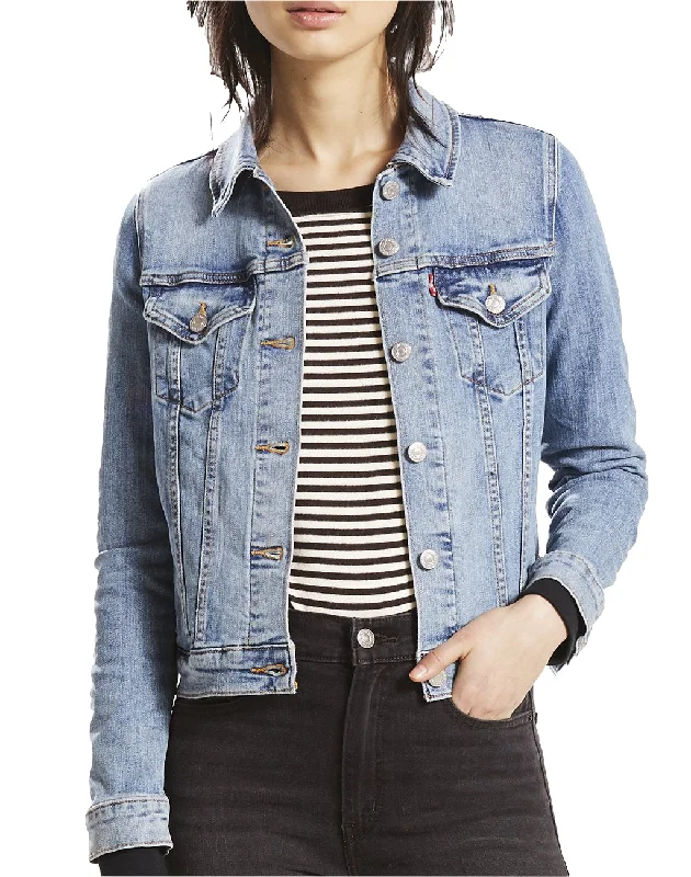Women's Levi's Trucker Jean Jacket Satin Jacket Silk Jacket Chiffon Jacket