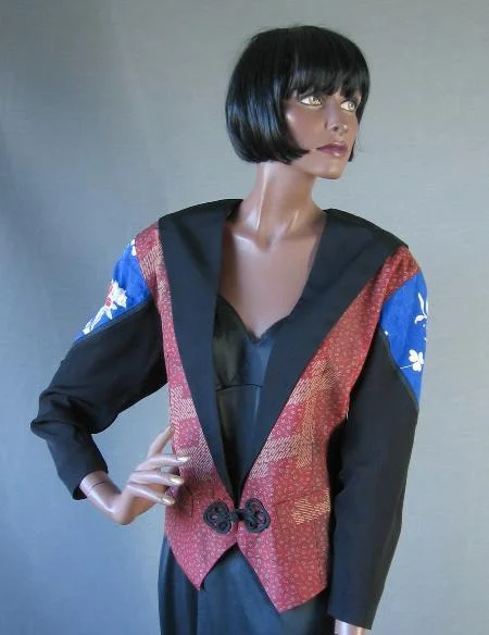 Women's 80s Jacket Tux Style Vintage Nothing Matches Medium Yvonne O'Gara VFG Wool Jacket Cashmere Jacket Tweed Jacket