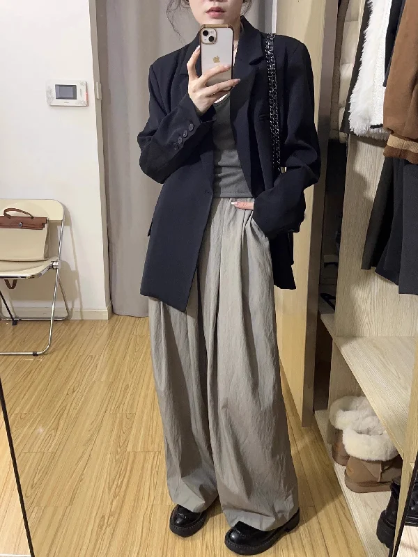 Black suit jacket for women oversize design       S3475 Fleece Jacket Down Jacket Feather Jacket