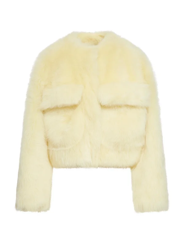 TOSCANA SHEARLING JACKET Herringbone Jacket Checkered Jacket Solid Jacket