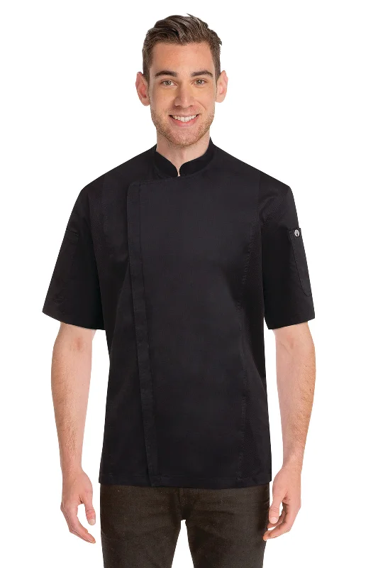 Cannes Press Stud Chef Jacket Stand-Up Collar Roll-Neck Collar Turtle Neck