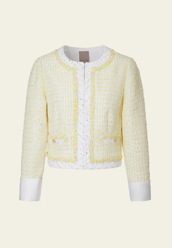 Contrasting-trim Braided-detail Sequin-detail Tweed Jacket Fitted Jacket Loose Jacket Oversized Jacket