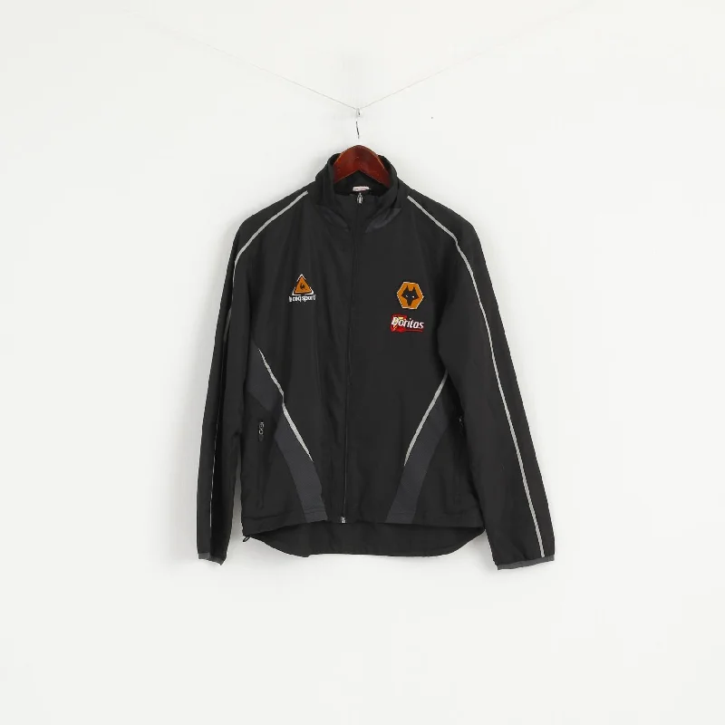 Le Coq Sportif Women XS Jacket Black Full Zipper Wanderers Football Top Striped Jacket Polka Dot Jacket Floral Jacket