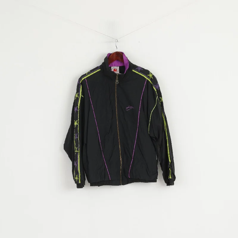 Killtec Women L Bomber Jacket Black Nylon Challenge Line Retro Activewear Top Embroidered Jacket Appliqued Jacket Beaded Jacket