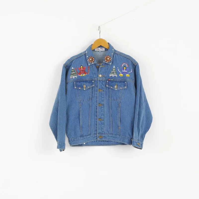 The Blue Log Jeans Women L Denim Jacket Indian Cotton Emroidered Boho Top Denim Fabric Leather Fabric Suede Fabric The Blue Log Jeans Women L Denim Jacket Indian Cotton Emroidered Boho Top Denim Fabric Leather Fabric Suede Fabric