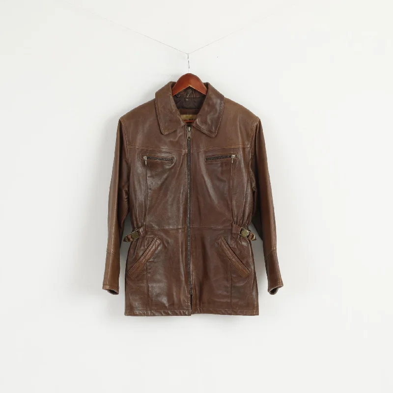 Hollies Women S Jacket Brown Pig Leather Vintage Biker Heavy Casual Top Elasticated Jacket Padded Jacket Insulated Jacket