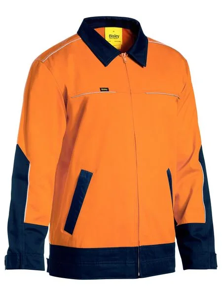 Hi Vis Drill Jacket With Liquid Repellent Finish BJ6917 Faux Fur Jacket Real Fur Jacket Shearling Jacket