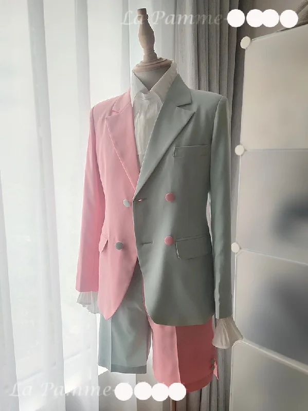 La Pomme~Ouji Lolita Suit Jacket Multicolor Custom Size Front Pockets Side Pockets Patch Pockets