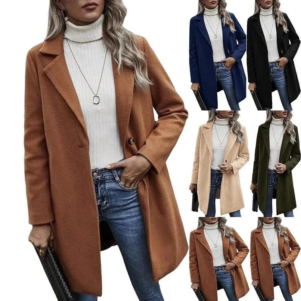 Long Sleeve Loose Tweed Jacket Cardigan Sweater Pullover