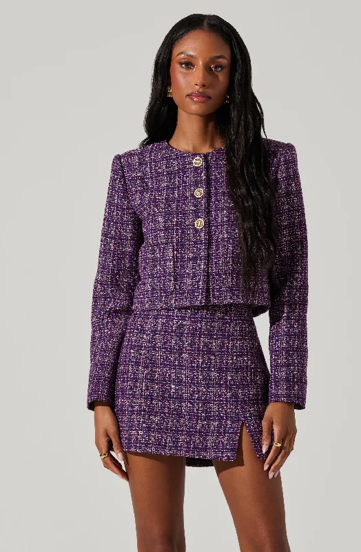 Lyssa Tweed Cropped Jacket Cotton Jacket Linen Jacket Terry Jacket