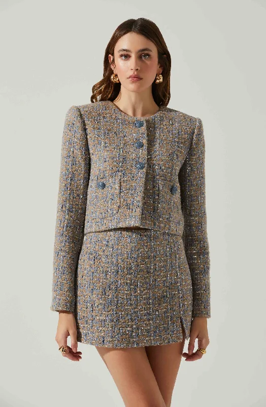 Lyssa Tweed Cropped Jacket Trench Coat Raincoat Waterproof Jacket
