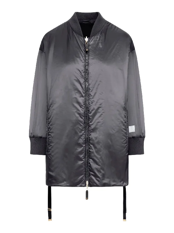 Reversible bomber jacket in technical canvas Satin Jacket Silk Jacket Chiffon Jacket