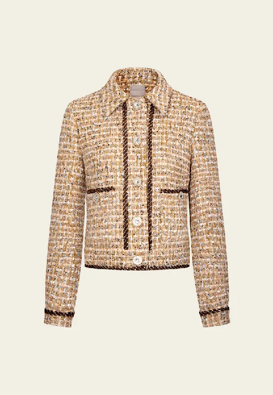 Rope-trim Patch-pocket Checked Tweed Jacket Toggled Jacket Drawstring Jacket Belted Jacket