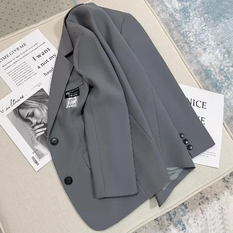 suit jackets for women design casual fashion suit tops     S3480 Boat Neck Shawl Collar Notched Collar