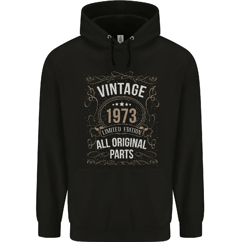 51st Birthday Limited Edition 1973 Mens 80% Cotton Hoodie Hoodie with Monochrome Minimalist Simple 51st Birthday Limited Edition 1973 Mens 80% Cotton Hoodie Hoodie with Monochrome Minimalist Simple
