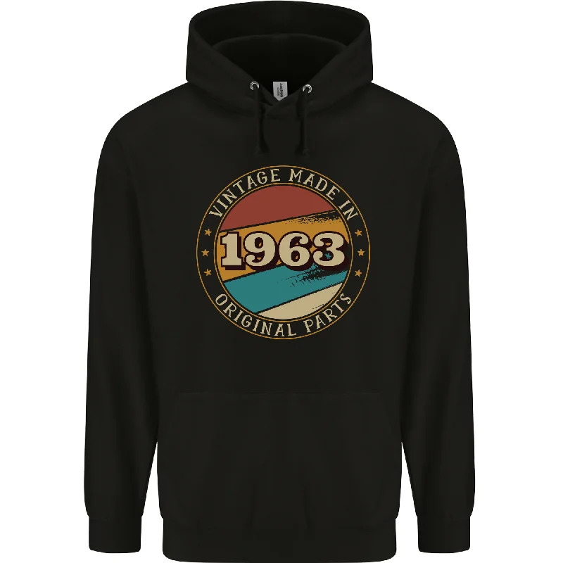 61st Birthday Vintage Made In 1963 Mens 80% Cotton Hoodie Hoodie with Belted Waist Structured Tailored 61st Birthday Vintage Made In 1963 Mens 80% Cotton Hoodie Hoodie with Belted Waist Structured Tailored