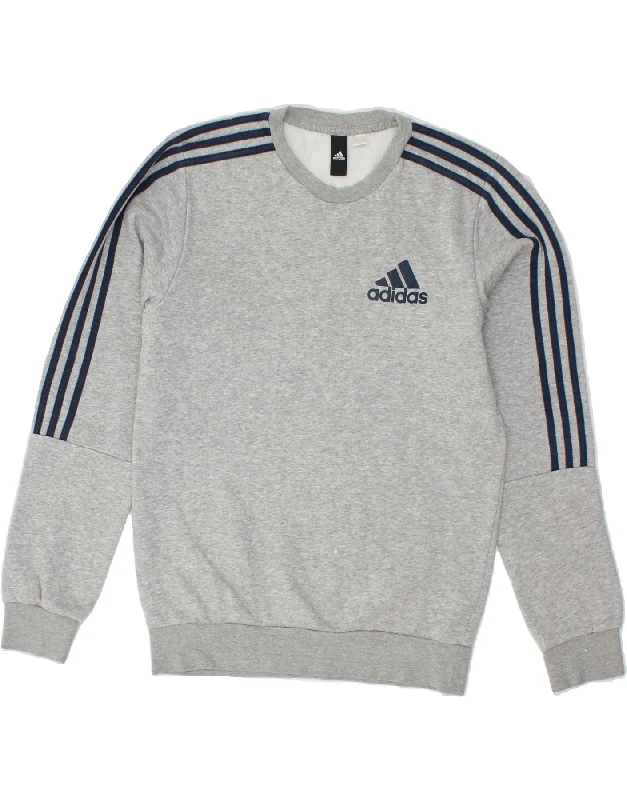 ADIDAS Mens Graphic Sweatshirt Jumper XS Grey Cotton