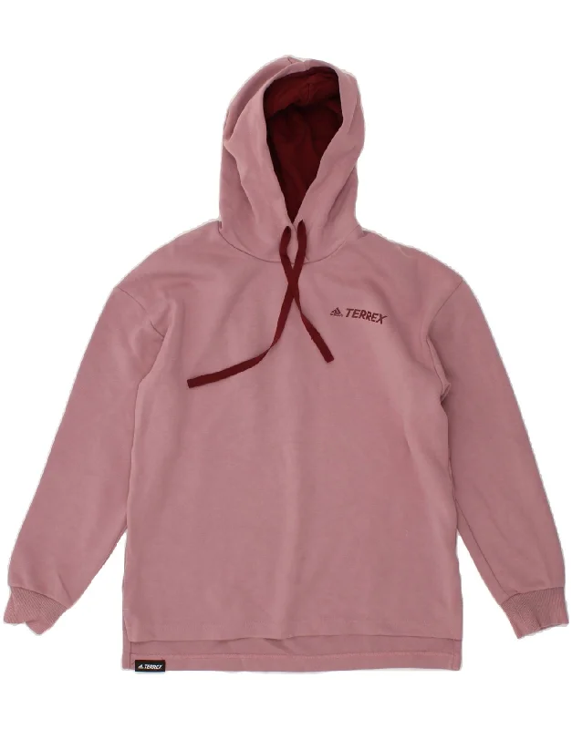 ADIDAS Womens Oversized Graphic Hoodie Jumper UK 4/6 XS Pink Cotton Hoodie with V-Neck Classic Versatile ADIDAS Womens Oversized Graphic Hoodie Jumper UK 4/6 XS Pink Cotton Hoodie with V-Neck Classic Versatile