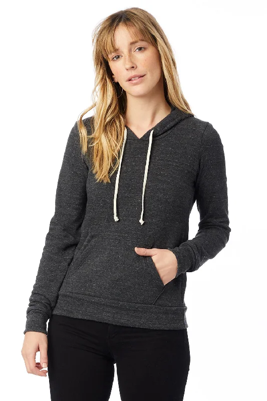 Alternative Womens Athletics Eco Fleece Hooded Sweatshirt Hoodie - Eco Black