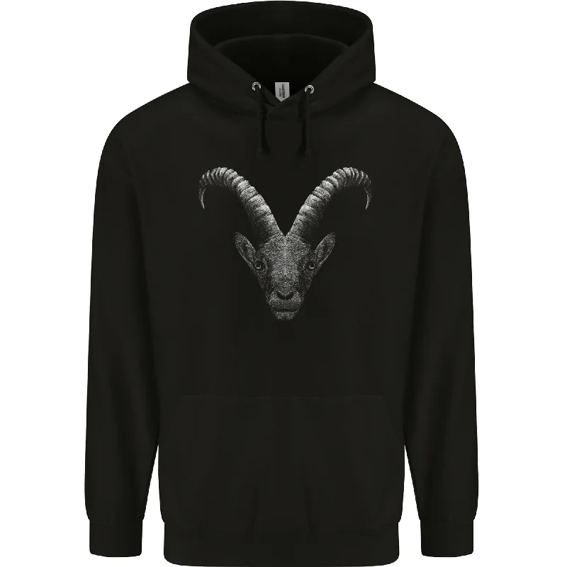 An Alpine Goat Mens 80% Cotton Hoodie