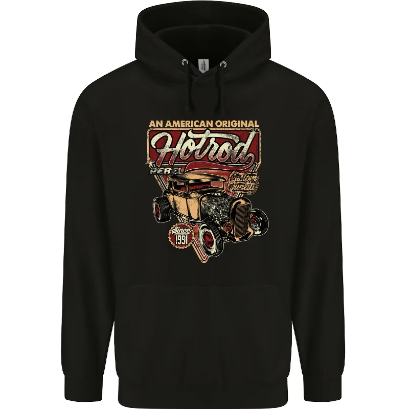 An American Original Hotrod Mens 80% Cotton Hoodie