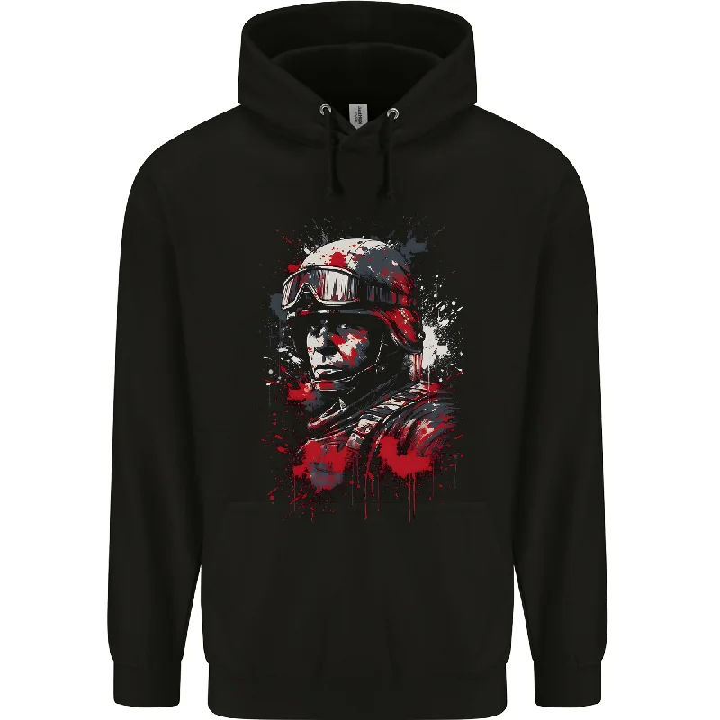 An American Soldier USA Army Marine Mens 80% Cotton Hoodie