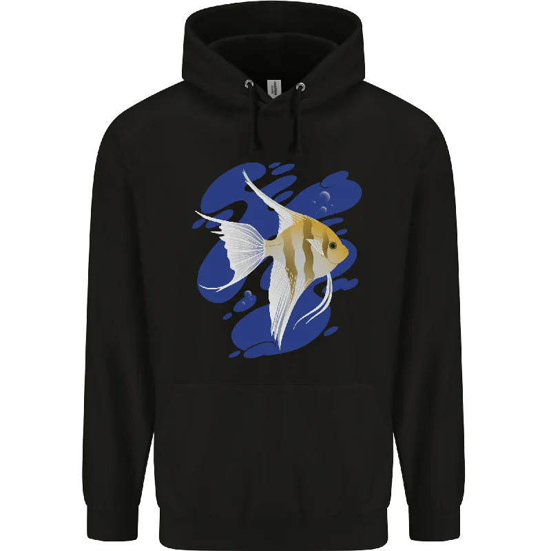 An Angel Fish in the Ocean Mens 80% Cotton Hoodie