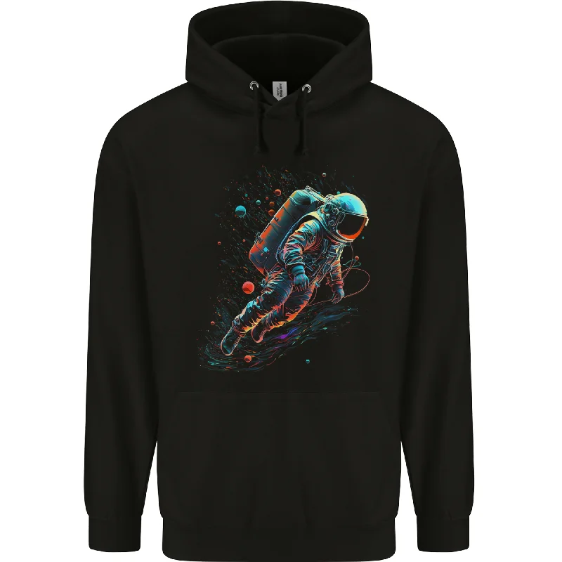 An Astronaut in Outer Space Man Mens 80% Cotton Hoodie