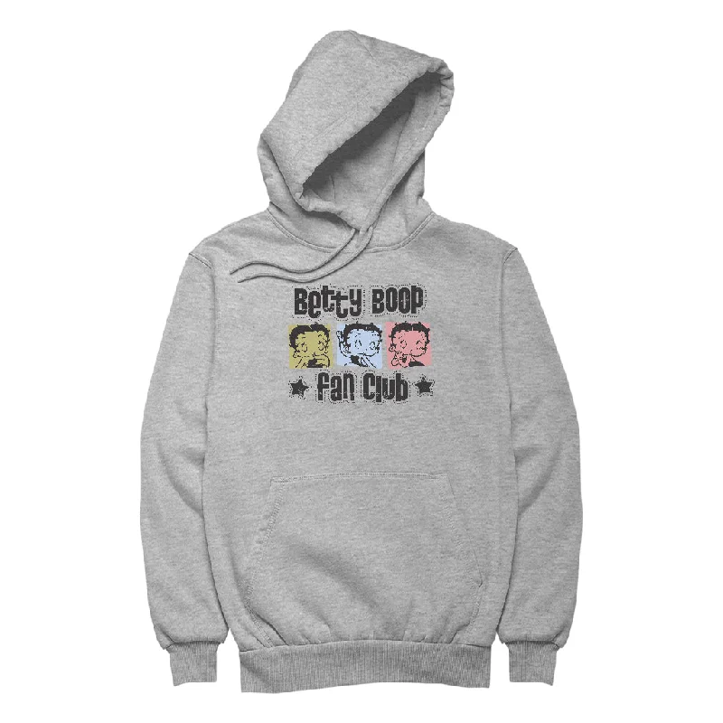 Betty Boop Fan Club Women's Hooded Sweatshirt Hoodie with Rolled Sleeves Casual Relaxed Betty Boop Fan Club Women's Hooded Sweatshirt Hoodie with Rolled Sleeves Casual Relaxed
