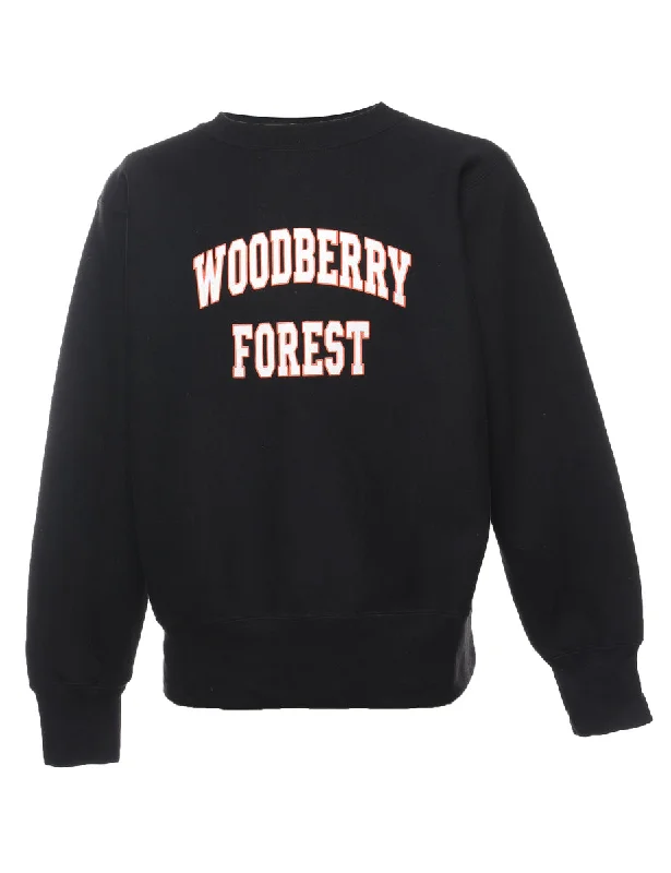 Black Woodberry Forest Black & Off-White Printed Sweatshirt - S