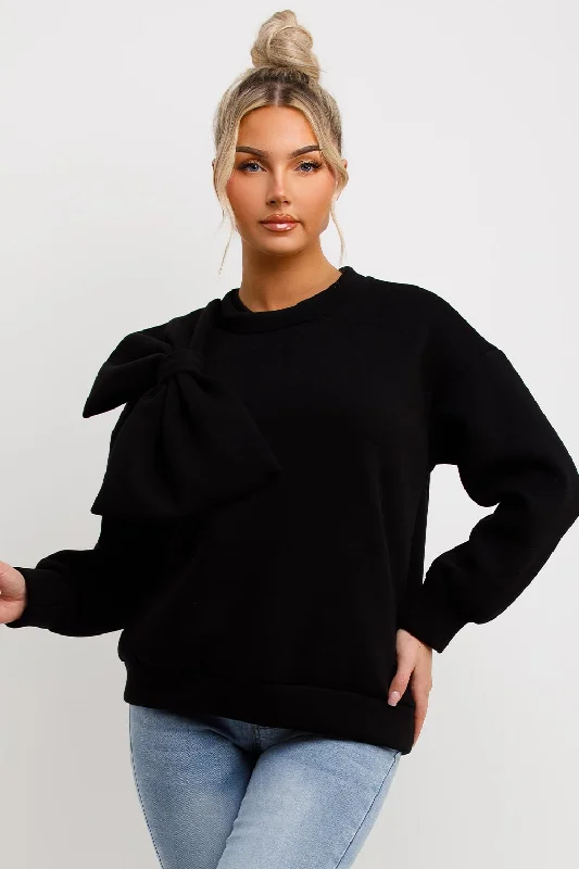 Bow Sweatshirt Black