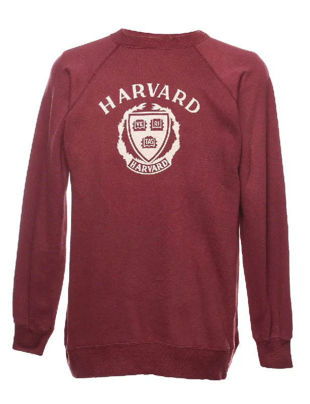 Champion Harvard Maroon Printed Sweatshirt - M