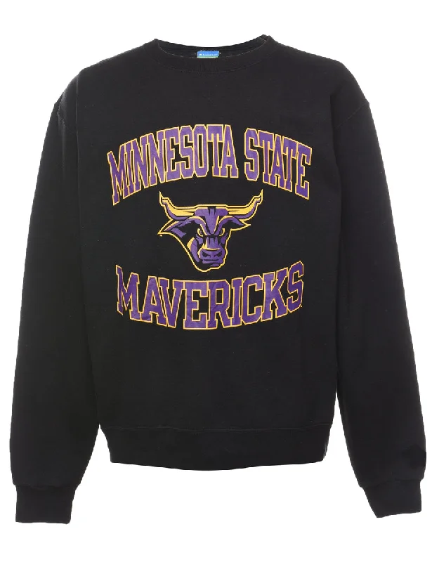 Champion Minnesota State Mavericks Black & Purple Printed Sweatshirt - M