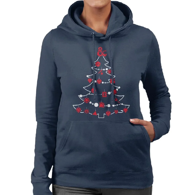 Dungeons & Dragons Christmas Tree Dice Baubles Women's Hooded Sweatshirt Hoodie Sweatshirt Pullover Dungeons & Dragons Christmas Tree Dice Baubles Women's Hooded Sweatshirt Hoodie Sweatshirt Pullover