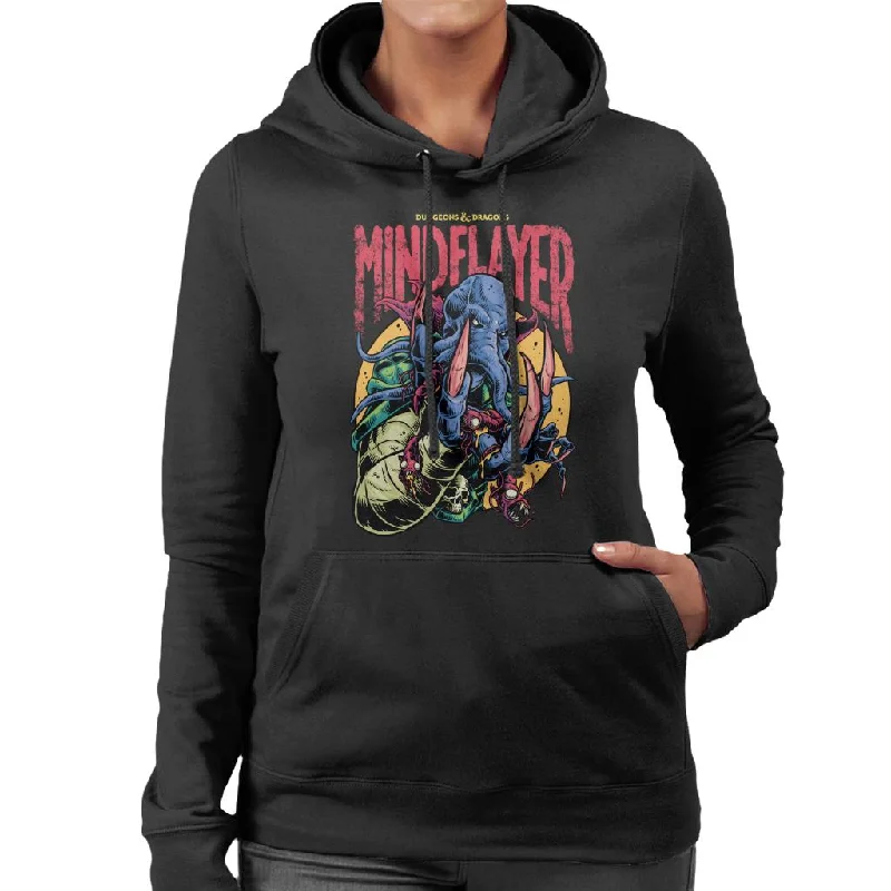 Dungeons & Dragons Mindflayer Women's Hooded Sweatshirt Hoodie with Toggle Buttons Decorative Unique Dungeons & Dragons Mindflayer Women's Hooded Sweatshirt Hoodie with Toggle Buttons Decorative Unique