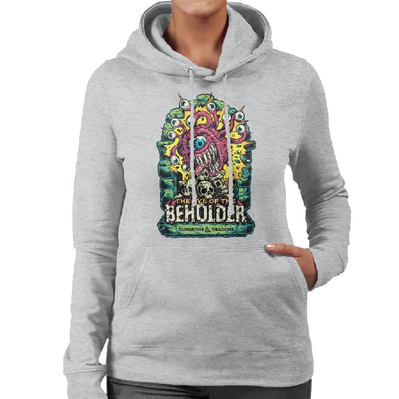 Dungeons & Dragons The Eye Of The Beholder Women's Hooded Sweatshirt Hoodie with Hem Ribbing Snug Secure Dungeons & Dragons The Eye Of The Beholder Women's Hooded Sweatshirt Hoodie with Hem Ribbing Snug Secure