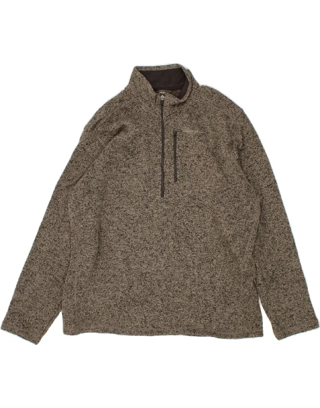 EDDIE BAUER Mens Zip Neck Sweatshirt Jumper XL Grey Flecked Polyester Hoodie with Oversized Fit Loose Comfortable EDDIE BAUER Mens Zip Neck Sweatshirt Jumper XL Grey Flecked Polyester Hoodie with Oversized Fit Loose Comfortable