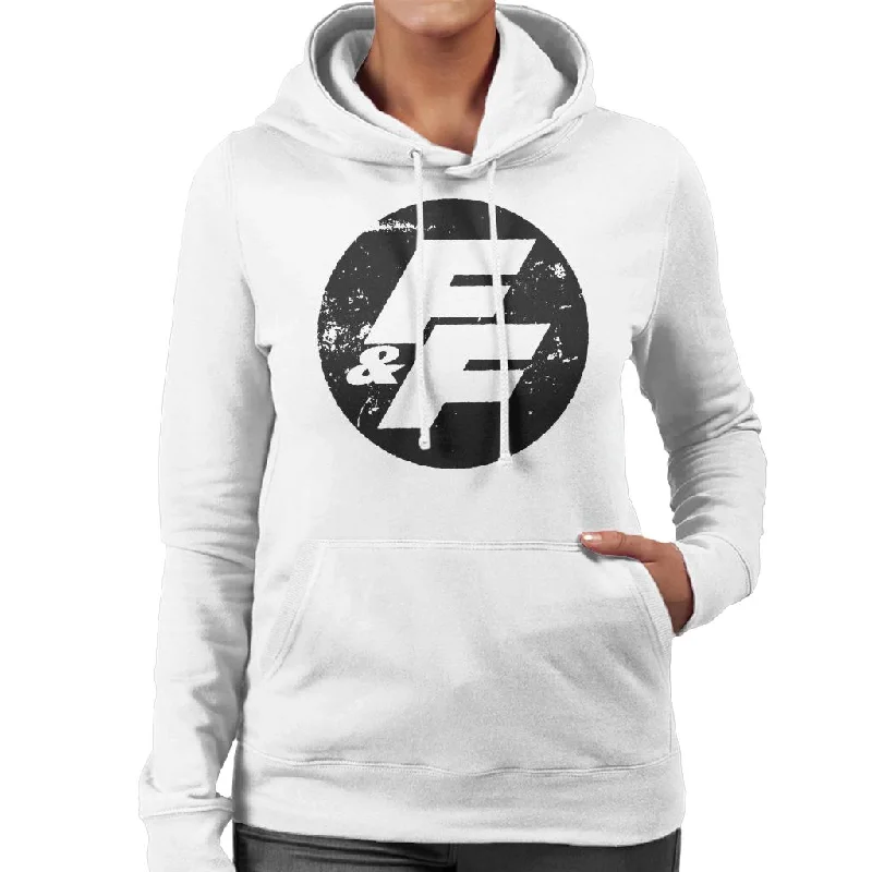 The Fast and The Furious FF Vintage Logo Women's Hooded Sweatshirt Hoodie with Applique Textured Unique The Fast and The Furious FF Vintage Logo Women's Hooded Sweatshirt Hoodie with Applique Textured Unique