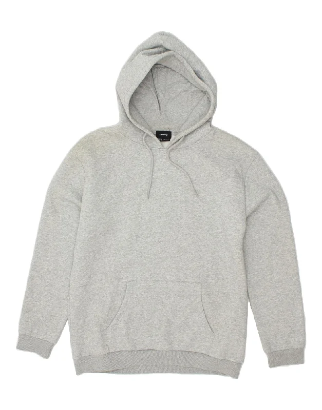 FIRETRAP Womens Oversized Hoodie Jumper UK 16 Large Grey Cotton Hoodie with Illustration Artistic Creative FIRETRAP Womens Oversized Hoodie Jumper UK 16 Large Grey Cotton Hoodie with Illustration Artistic Creative