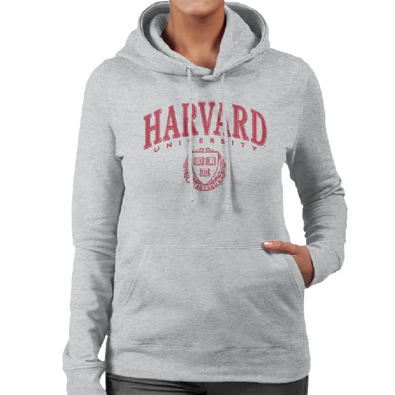 Harvard University Classic Red Shield Women's Hooded Sweatshirt Hoodie with Pattern Geometric Abstract Harvard University Classic Red Shield Women's Hooded Sweatshirt Hoodie with Pattern Geometric Abstract