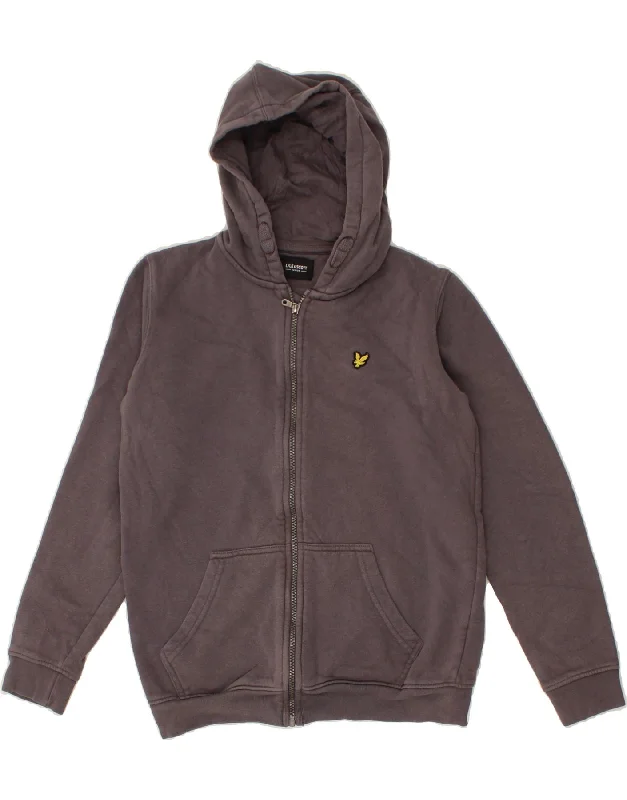 JACK & JONES Boys Zip Hoodie Sweater 15-16 Years Grey Cotton Hoodie with Hood Adjustable Protection