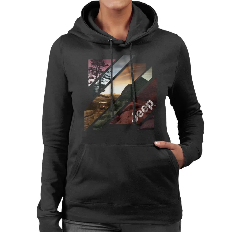 Jeep Off Road Abstract Art Women's Hooded Sweatshirt Hoodie with Cuffed Sleeves Snug Secure Jeep Off Road Abstract Art Women's Hooded Sweatshirt Hoodie with Cuffed Sleeves Snug Secure