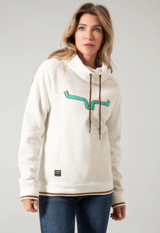 Kimes ranch Women's Two Scoops Oatmeal Hoodie Cotton Hoodie Fleece Lining Warmth