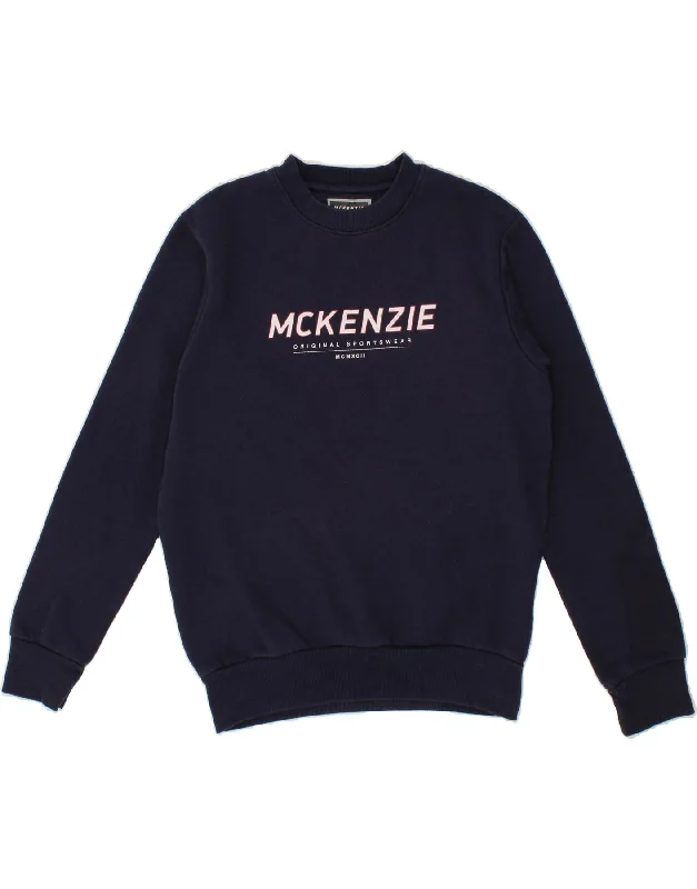 MCKENZIE Mens Graphic Sweatshirt Jumper Medium Navy Blue Polyester Hoodie with Contrast Stitching Detailed Premium MCKENZIE Mens Graphic Sweatshirt Jumper Medium Navy Blue Polyester Hoodie with Contrast Stitching Detailed Premium