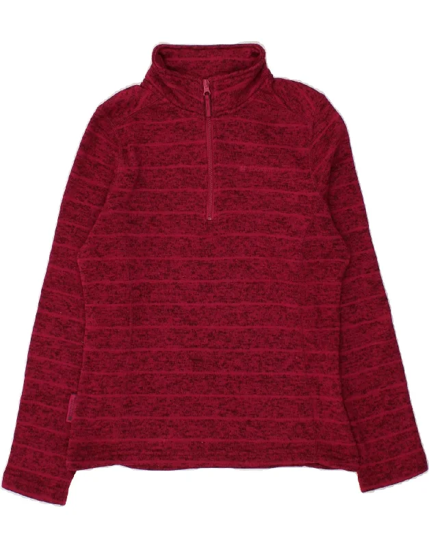 MOUNTAIN WAREHOUSE Womens Zip Neck Sweatshirt Jumper UK 10 Small Maroon Hoodie with Oversized Fit Loose Comfortable MOUNTAIN WAREHOUSE Womens Zip Neck Sweatshirt Jumper UK 10 Small Maroon Hoodie with Oversized Fit Loose Comfortable